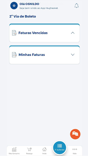 Android application Hughesnet - Área do Assinante screenshort