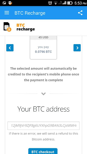 BTC Recharge Screenshot 2 - AppWisp.com
