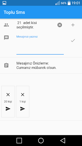 Bulk Message Sending - SMS Screen 3
