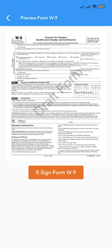 TaxBandits Fillable W-9 Form Screen 3