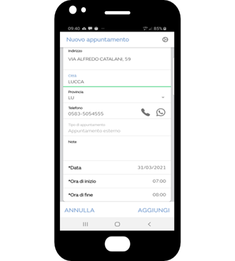 Android application Contact Pro SFM screenshort