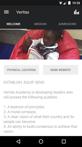 Android application Veritas Academy screenshort