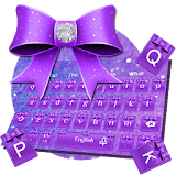 Purple Glitter Bowknot Keyboard Theme icon