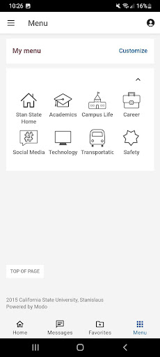 Stan State Mobile Screen 2