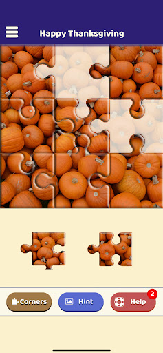 Android application Happy Thanksgiving Puzzle screenshort
