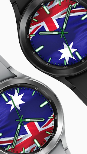 Android application Australia Flag Watch Face screenshort
