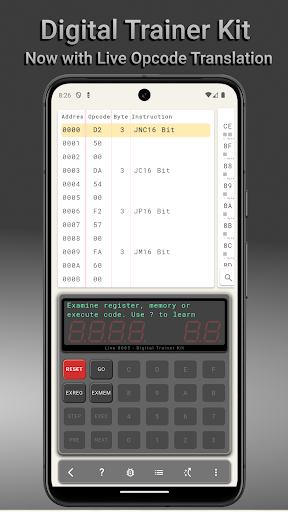 Live 8085 - 8085 simulator Screenshot 3 - AppWisp.com