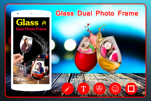Glass Dual Photo Frame