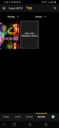 Screenshot of Vyve HDTV Service