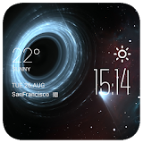 Wormhole weather widget/clock icon