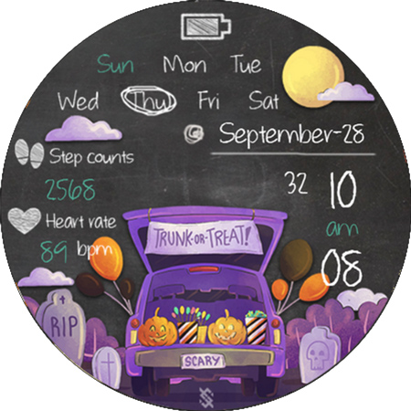 BFF42- Halloween Pumpkin Car