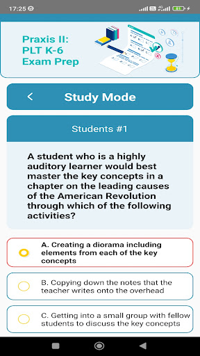 Praxis II: PLT K-6 Exam Prep Screen 3