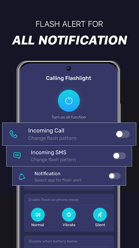 Flash alert: flash on call sms Screen 2
