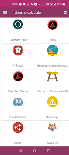 Android application Gamma CalculatorPro screenshort