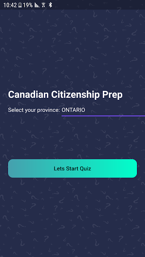 Android application Canadian Citizenship Test Prep screenshort