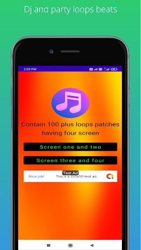 Android application Loop beat screenshort