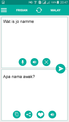 Frisian Malay Translator Screen 2