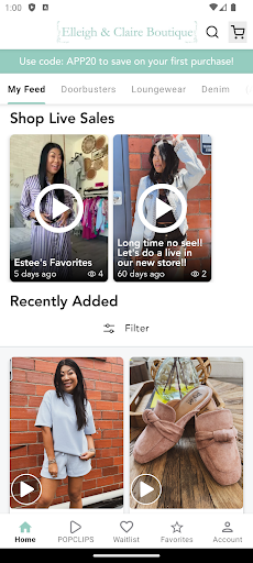 Android application Elleigh & Claire Boutique screenshort