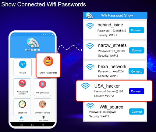 Android application WiFi Password Show-WiFi Master screenshort