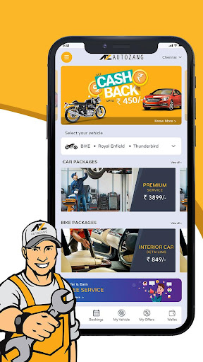 Android application Autozang - Bike Service App screenshort
