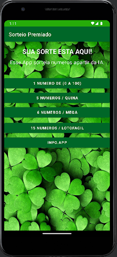 Android application Sorteio Premiado screenshort