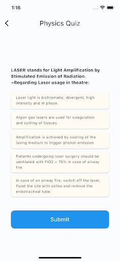 Anesthesia MCQ Screen 3
