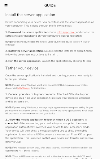 Tetrd: USB Universal Tethering screenshot 14