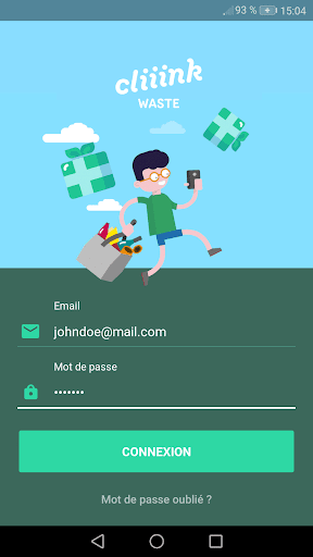 Android application Cliiink Waste screenshort