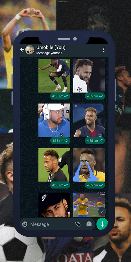 Neymar Stickers for WhatsAppのおすすめ画像1