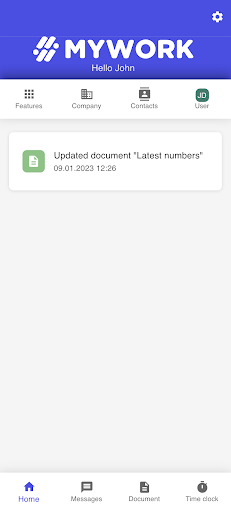 Android application myWork screenshort