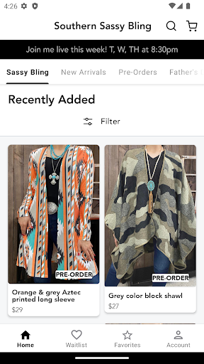 Android application Southern Sassy Bling screenshort