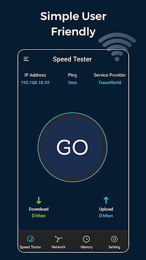 Android application Net Meter: Test internet speed screenshort
