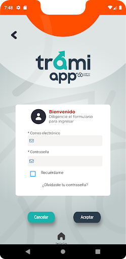 Trami App Andes Screen 2