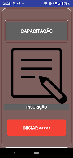 Android application Inscrição screenshort