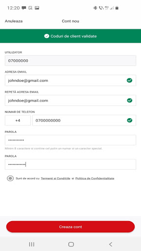 MyScan ProCredit Bank Romania Screen 2