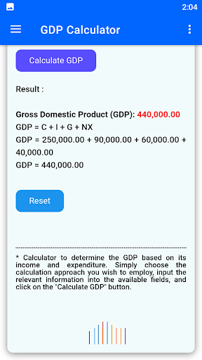 GDP Calculator Screen 3