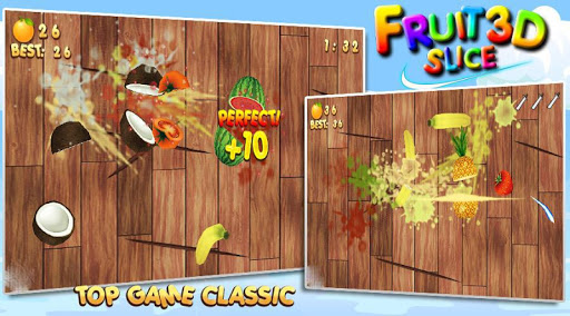 Android application Fruit Slice 3D screenshort
