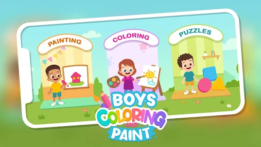Boys Coloring Games & Paint