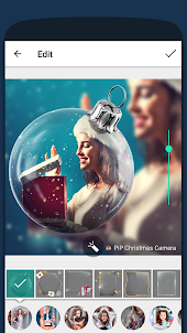 PiP Camera. Efeitos de natal