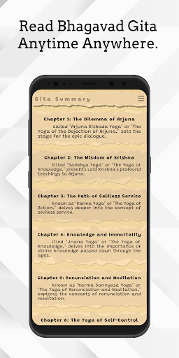 Android application Gita Summary : vision of life screenshort