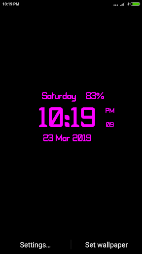 Digi Clock Lwp Screenshot 4 - AppWisp.com