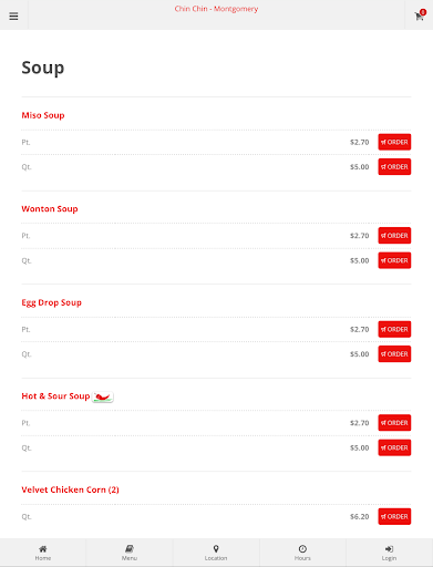 Chin Chin Montgomery Ordering