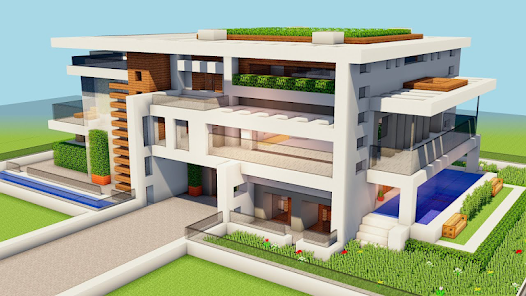 Minecraft Modern House/Casa Moderna Survival en Minecraft : u