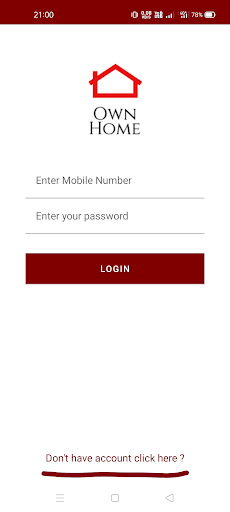 Android application Own Home: Rent Sell & Buy room screenshort