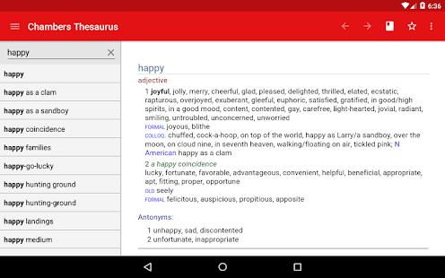 Chambers Thesaurus Screenshot