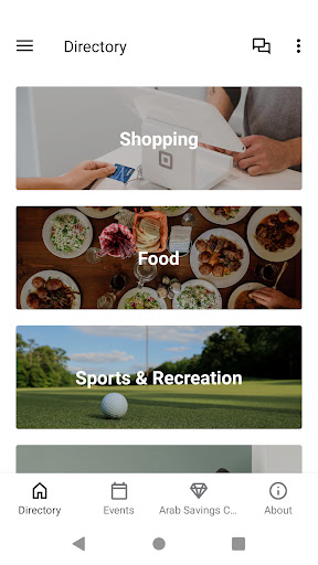 Android application Arab Chamber of Commerce screenshort