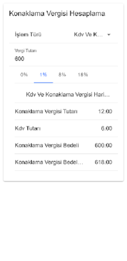 Konaklama Vergisi Hesaplama Screen 3