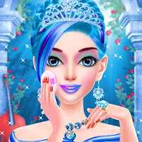 Голубая принцесса - макияж салон игры для девочек