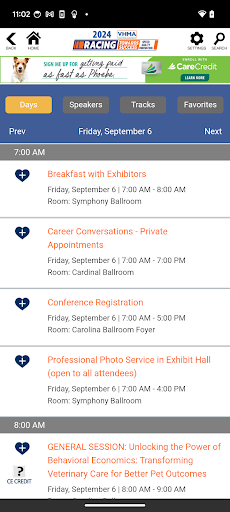 VHMA Events Screen 2