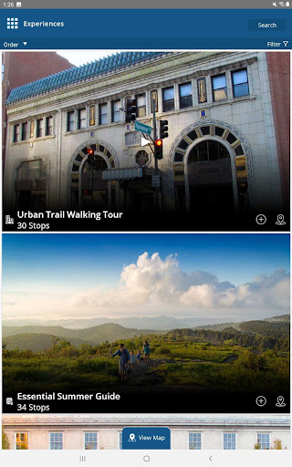 Screenshot of Explore Asheville